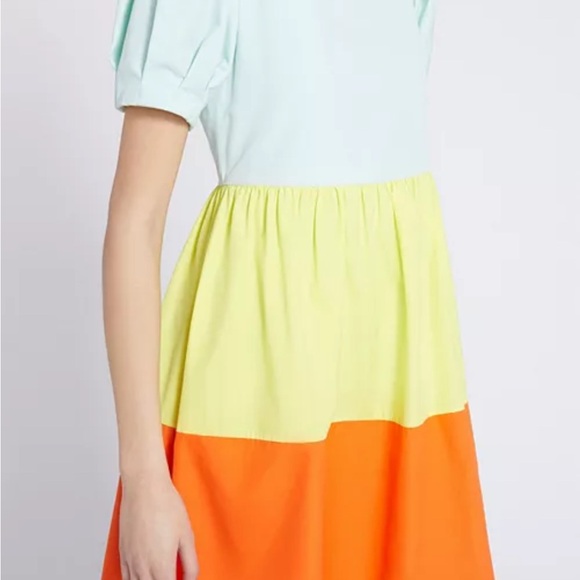 Authentic NEW Alice + Olivia Striped Midi Length Dress - Picture 4 of 8